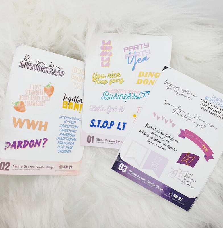 BTS Sticker Sheets BTS Sticker Sheets