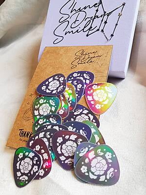 Batch Suga Tour Guitar Pick Design Stickers