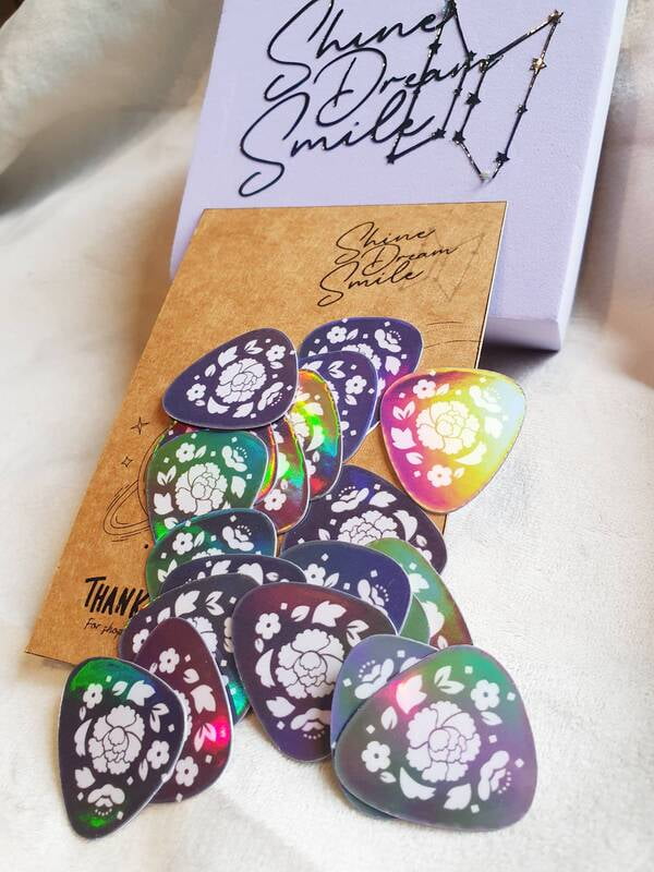 Batch Suga Tour Guitar Pick Design Stickers Batch Suga Tour Guitar Pick Design Stickers