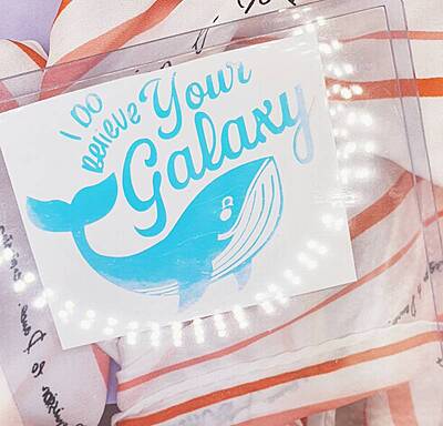 Galaxy Whale Decal